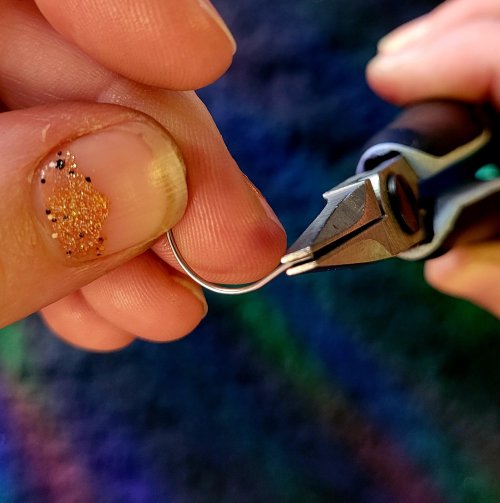 Jennifer Brooks's Rainbow Autumn Tree Earrings - , Contemporary Wire Jewelry, Dapping, Dapping Jewelry, How To Punch Holes, Hole Punching, Punch A Hole, Lashing, Wire Lashing, , tree of life earrings